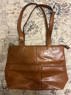 Rosetti Cognac Leather Tote Bag